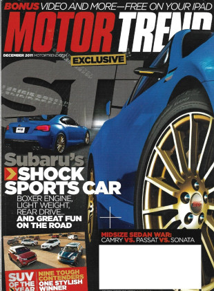 MOTOR TREND 2011 DEC - CORNERING THE 911, SUBARU BRZ, R8